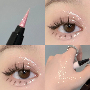 Eyeliner liquide scintillant <span class=keywords><strong>violet</strong></span> imperméable en gros, maquillage illuminateur liquide coloré, eyeliner <span class=keywords><strong>pailleté</strong></span> à marque privée - Product Image 4