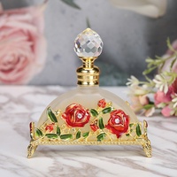 Baru 20Ml Paten Setengah Bundar Bunga Mawar Logam Botol Parfum Batu Minyak Esensial Isi Ulang Botol Attar Pabrik Outlet 20407