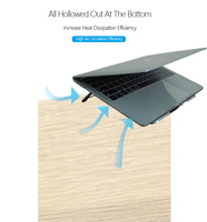 Support pour ordinateur portable, bureau ergonomique, détachable, pliable, en aluminium, support portable pour MacBook, compatible avec tous les ordinateurs portables, hauteur réglable
