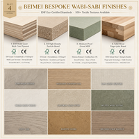 Lit plateforme Tatami Wabi-Sabi sur mesure avec armoire murale intégrée et bureau pour penthouse de luxe