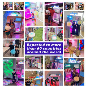 Produk baru Dapatkan uang komersial otomatis penuh permen katun Robot Fairy Floss mesin penjual permen katun - Product Image 4