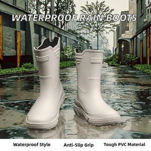 Bottes de pluie d'hiver imperméables et légères, antidérapantes, durables, mi-mollet, nouveau design, haute qualité, vente en gros personnalisée en PVC - Product Image 2