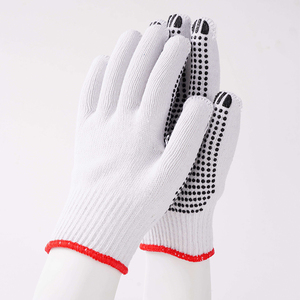 قفازات عمل آمنة من البي في سي المنقط بسعر المصنع الصيني لعام 2025، قفازات عمل بيضاء من القطن للحدائق - Product Image 2