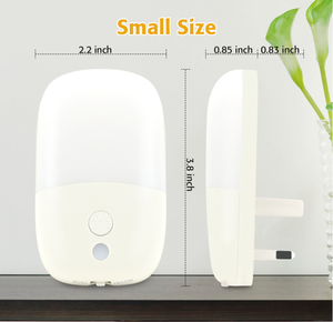 ไฟกลางคืน LED แบบเสียบปลั๊ก พับเก็บได้ พร้อมสวิตช์ ป้องกันแสงจ้า ถนอมสายตา ประหยัดพลังงาน ควบคุมด้วยแสง  รองรับโลโก้สั่งทำพิเศษ - Product Image 2