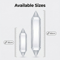 Columna de Hielo de Cristal de PVC de la Marca JM, Elegante, Sencilla y Moderna (30cm/60cm), Desmontable, Decoraciones de Techo para Bodas al por Mayor