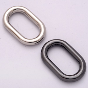Großhandel Umweltfreundlicher Zinklegierung Split-<span class=keywords><strong>Button</strong></span> Ovalring Anpassbare Farbe und Größe für Gepäckzubehör - Product Image 5