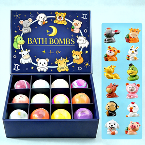Set de Regalo de Bombas de Baño para Niños |   Juguete Sorpresa Dentro |   Bombas de Baño Efervescentes, Coloridas y Amigables con la Piel para un Baño Divertido - Product Image 1