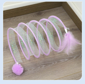 Juguete para Mascotas Mejorado, Túnel para Gatos Plegable y Portátil en Forma de S, Juguete de Resorte, Canal Interactivo para Gatos - Product Image 1