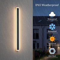 Applique murale LED extérieure longue et personnalisée en fer, étanche, 35W, moderne, blanc chaud, éclairage en bande