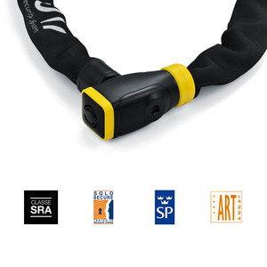 Suministro de fábrica 120dB Alarma de seguridad <span class=keywords><strong>antirrobo</strong></span> Cadena de acero inoxidable de seguridad pesada para motocicleta y <span class=keywords><strong>bicicleta</strong></span> - Product Image 4