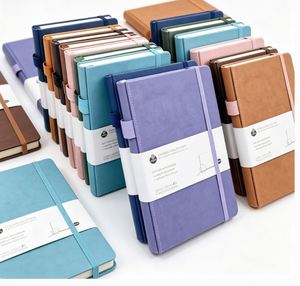 A5 Hardcover New Personalized <b>Notebooks</b> Productivity Paper Blanks <b>Diary</b> <b>Notebook</b> with Colourful Strap - Product Image 1
