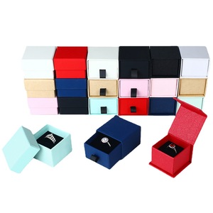 Magnetic clamshell packaging custom drawer type jewelry box portable world cover packaging box