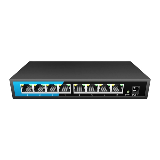 Hot gigabit unmanaged 8-ports 10/100/1000Mbps enterprise switch non-blocking DC5V fanless design