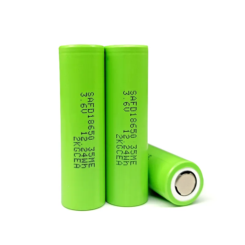 Flat Top 18650 35E li-ion 3500mah 3.7 V 3.6v 10A descarga 3c