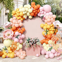 Kit d'arche de ballons en latex pour la récolte d'automne et Thanksgiving, couleurs Charbon, Orange, Vert Sauge, Marron, Orme, Gousse d'acorn, Citrouille, Tournesol, Décoration de fête en aluminium