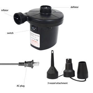 Pompe à air électrique <span class=keywords><strong>pour</strong></span> articles gonflables, pompe <span class=keywords><strong>pour</strong></span> matelas pneumatique avec 3 embouts, <span class=keywords><strong>gonfleur</strong></span> et dé<span class=keywords><strong>gonfleur</strong></span> rapide - Product Image 2