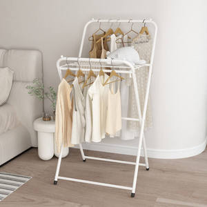 Porte-chapeaux pliable en métal pour la maison, le balcon, la chambre – Gain de place, facile à utiliser - Product Image 1