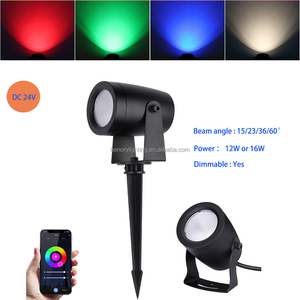 Foco <span class=keywords><strong>Exterior</strong></span> Benory 12W 16W 24V DMX RGBW IP67, Lámpara <span class=keywords><strong>de</strong></span> Césped KNX Loxone GVS, Luz <span class=keywords><strong>de</strong></span> Jardín Inteligente Automática <span class=keywords><strong>para</strong></span> Exteriores - Product Image 2