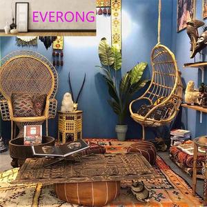 Nordic Ins Outdoor Hanging <strong>Egg</strong> Real Rattan Modern Swing <strong>Chair</strong> Waterproof Cushion Bedroom Living Room Patio Garden - Product Image 2