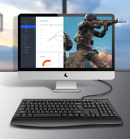 Vente en gros Meilleur clavier de bureau filaire USB ergonomique et étanche bon marché Disposition multilingue Clavier de projection pour ordinateur Nouveau