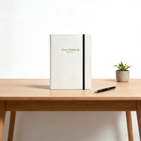 Carnets A5 avec couverture en PU dorée à chaud, personnalisables, impression de journal, agenda, carnet en cuir relié rigide pour les affaires