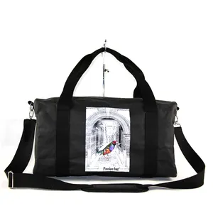 BSCI Custom Foldable Sports Gym Vacation Lightweight Travel Luggage Bag Washable Kraft Paper Bag