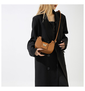 Women's PU Leather Handbag Single <b>Strap</b> New Fashion Stitching Zipper Wholesale One <b>Shoulder</b> Ladies Purse Tanjing - Product Image 4