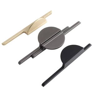 European Simple Kitchen Bedroom <b>Handle</b> Brushed Bathroom Cabinet Wardrobe Golden Gray Black Round Closet <b>Handles</b> - Product Image 1