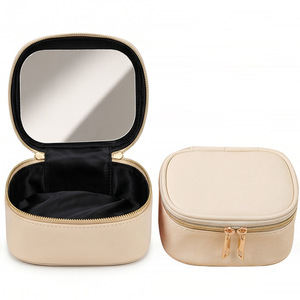 Bolsa de cosméticos de belleza para viaje, con luz <span class=keywords><strong>LED</strong></span> y espejo, mini, portátil, para maquillaje, ideal para comercio exterior, nueva, en oferta. - Product Image 6
