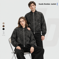 Blouson Bomber en Polyester pour Homme avec Col en Maille Côtelée, Fermeture Éclair Intégrale, Poignets Côtelés, Poches Inclinées – Vêtement d'Extérieur Printemps-Automne – Vente en Gros