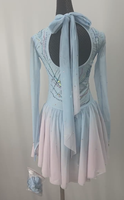 Robe de danse pour patinage artistique pour femmes et filles, tenue de performance pour patinage sur glace, costumes de ballet avec strass pour compétition