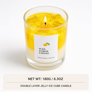 Vela Aromática em Camadas Duplas com Formato de Cubo de Gelo, Sete Aromas, 180g (6.3 Oz), Cera Transparente Cremosa, Decoração para Casa, Presente de Aromaterapia - Product Image 2