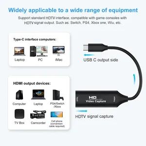 <span class=keywords><strong>Tarjeta</strong></span> de Captura de Video 4K, Compatible con HDMI a Tipo C 2.0, Grabador para <span class=keywords><strong>PS4</strong></span>, Juegos, DVD, Videocámara, Cámara, Grabación, Transmisión en Vivo - Product Image 3