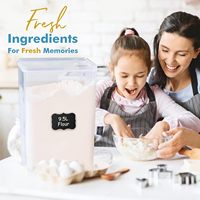 Conteneurs de stockage de nourriture en vrac extra-larges (9,5 L/321 oz) en 2 pièces, couvercles hermétiques anti-fuite, plastique sans BPA pour la farine, les céréales