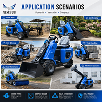 NIMBUS Skid Steer Loader Bersertifikasi ISO, Kap Terbuka, Perawatan Mudah, Servis Harian, Skid Steer Loader yang Praktis