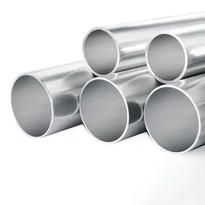 6061 6063 7075 Pipa Aluminium Ekstrusi Tabung Bulat Post Profil Aluminium