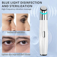 Handheld beauty huidverzorgingsapparaat met vibratie en warmte voor dagelijkse gezichts- en oogverzorging thuis