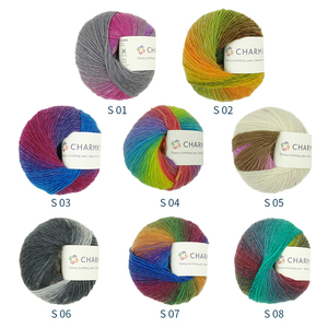 Charmkey Prix bas Fil de <span class=keywords><strong>laine</strong></span> de cachemire feutré naturel pur 100% teint en gros en Chine pour le crochet - Product Image 3