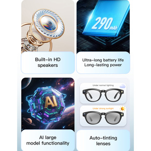 Ai thông minh Wearable Video Camera Kính mắt thông minh mắt kính thủy tinh vật liệu nhựa Android app điều khiển - Product Image 6