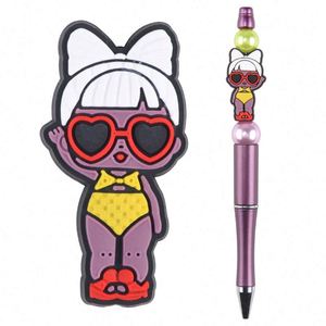 Cuentas de <span class=keywords><strong>Perlas</strong></span> Flocadas Kawaii para Niños, Cuentas Sueltas para Hacer Joyería, Cuentas Redondas de PVC para Manualidades - Product Image 4