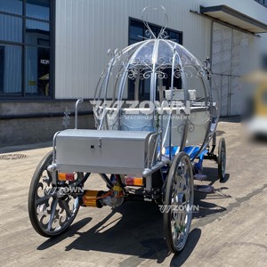 รถม้าฟักทองสีขาว ดีไซน์ใหม่ คุณภาพสูง ราคาไม่แพง เหมาะสำหรับงานแต่งงาน - Product Image 6