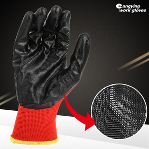 CHUANGYING commande en vrac de Chine gants de sécurité en <span class=keywords><strong>latex</strong></span> gants de travail gants en nitrile enduits de caoutchouc tissu <span class=keywords><strong>noir</strong></span> - Product Image 3