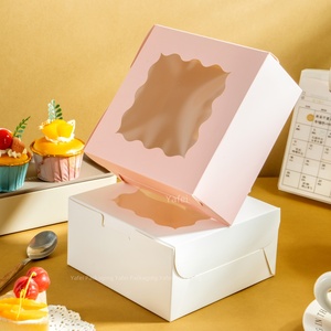 Carry Flower White <span class=keywords><strong>10x10</strong></span> Strong Rectangle Tres Leches Miniatura Cajas de pastel individuales Diferentes tamaños Plegable - Product Image 4
