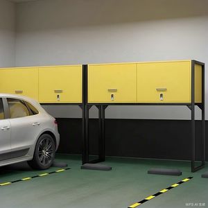 Metal Car Parking Storage Tool <b>Cabinet</b> Home Office <b>Garage</b> Tool Over Car Bonnet Bicycle Locker <b>Cabinets</b> for Warehouse - Product Image 6