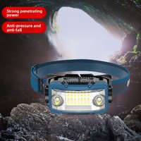 Lampu Kepala Multifungsi Kuat Tahan Air LED Induksi 10W Pengisian Daya Tipe-C untuk Memancing Malam Hari di Luar Ruangan (Produk Baru Lintas Negara)