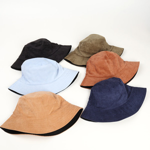 Sombrero de pana para mujer, color sólido, informal, moda de otoño e invierno, estilo coreano, ajustable, unisex, para adultos - Product Image 3