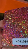 AICANDO Plaque acrylique PMMA coulée brillante à paillettes fuchsia Razzle Dazzle 1/8 po, haute dureté de surface, taille personnalisée, commande en gros, bijoux