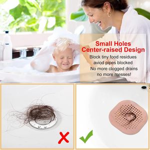 Heat Resistant Bathtub Drain Hair Catcher Silicone Shower Hair Catcher Collapsible Hair Stopper for Regular Drains of Shower - Product Image 4
