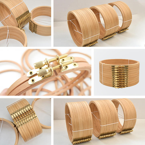 Outils de broderie à la main en bois de hêtre Cadres de broderie de style simple Cerceaux au point de croix Accessoire de couture portable élégant - Product Image 4