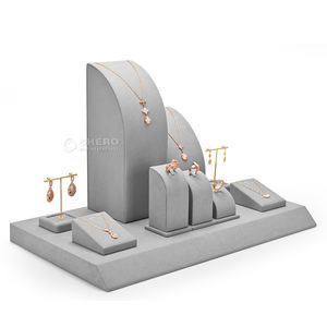 ตู้โชว์เครื่องประดับสำหรับสร้อยคอ แหวน และกำไล ตู้โชว์โลหะและไมโครไฟเบอร์สำหรับบรรจุภัณฑ์และจัดแสดงเครื่องประดับ - Product Image 4